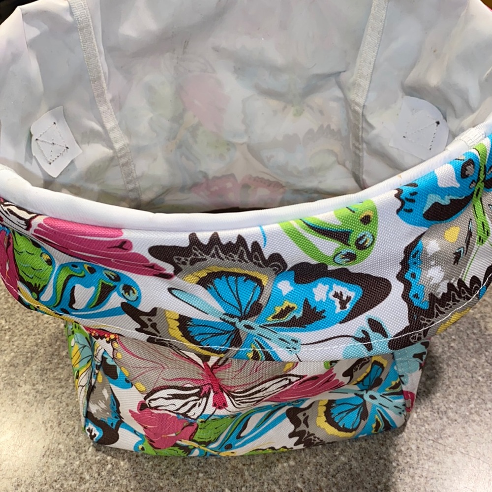 Thirty-one 2 handled butterfly collapsible tote, beautiful colors